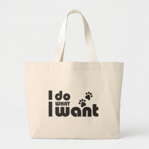 Jag gör vad jag vill, roligt Cat hund-husdjur Jumbo Tygkasse