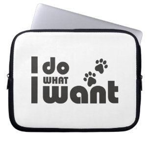 Jag gör vad jag vill, roligt Cat hund-husdjur Laptop Fodral
