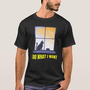 Jag gör vad jag vill, roligt katt t shirt