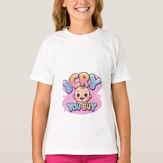 Jag Gråter, du köper en fin Baby-citat T Shirt (Framsida)