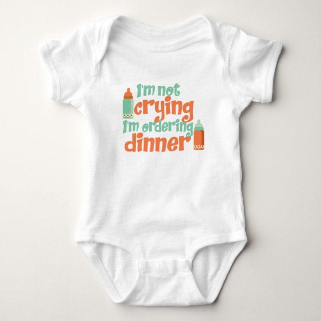 Jag gråter inte baby Jersey Bodysuit Tee (Framsida)