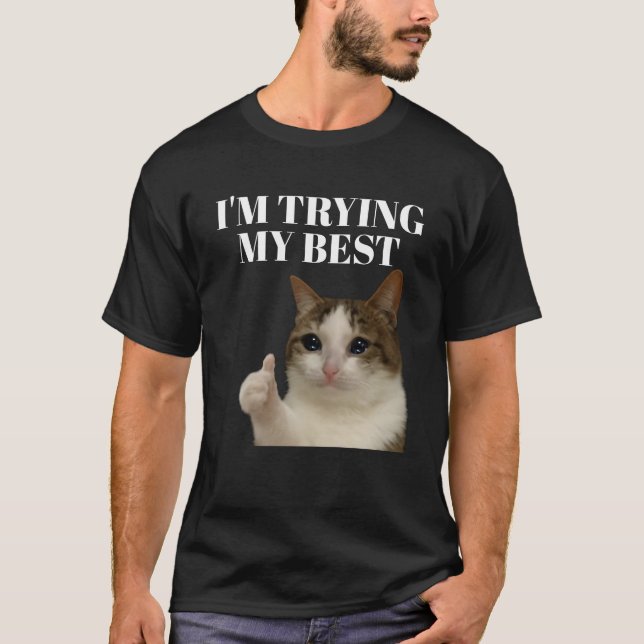 Jag gråter mitt bästa kattminne. t shirt (Framsida)