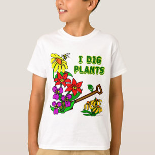 Jag Gräver att plantor och trädgårdar ska stå Tee