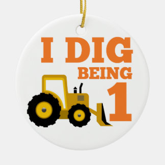 Jag gräver att vara 1 julgransprydnad keramik