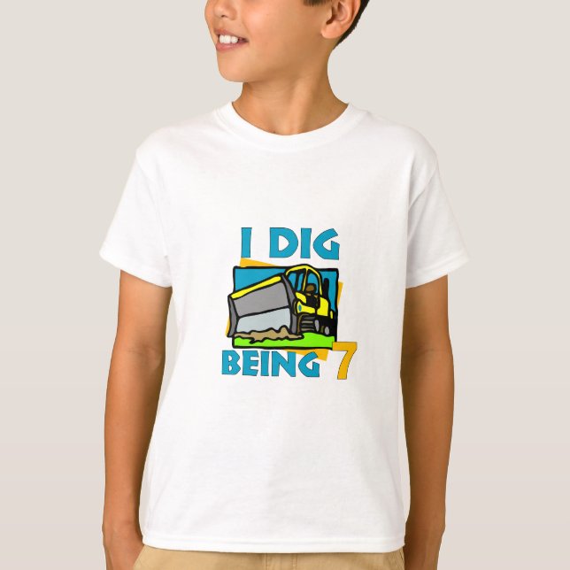 Jag gräver att vara dozer 7 tee shirt (Framsida)