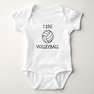 Jag gräver bodysuiten för volleybollbebisskjortan t shirt