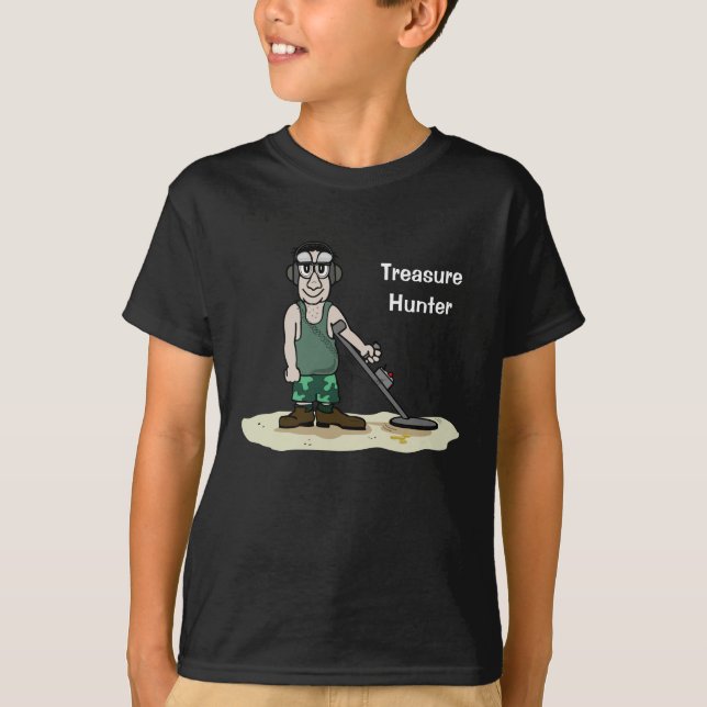 Jag Gräver Booty Metall identifiera Guy Tee (Framsida)
