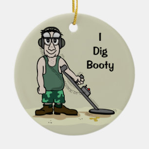 Jag Gräver Booty Metall identifiera Guy Treasure H Julgransprydnad Keramik