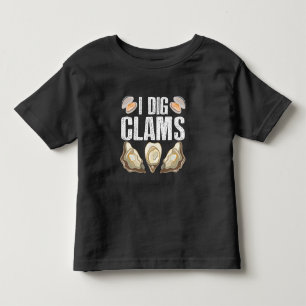 Jag Gräver Clams flotta Clamming Snäcka Raking S T Shirt