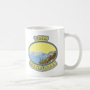 Jag Gräver Crater Sjö Underbar Park Design Kaffemugg