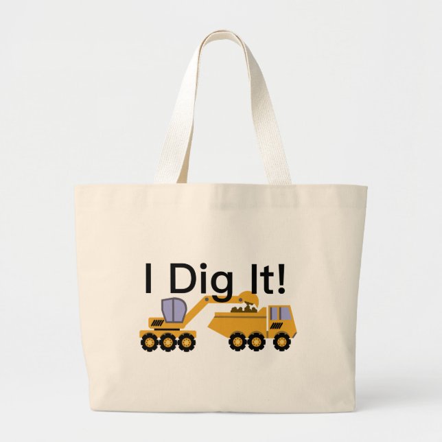 Jag Gräver den design - Jumbo Tote Tygkasse (Framsidan)