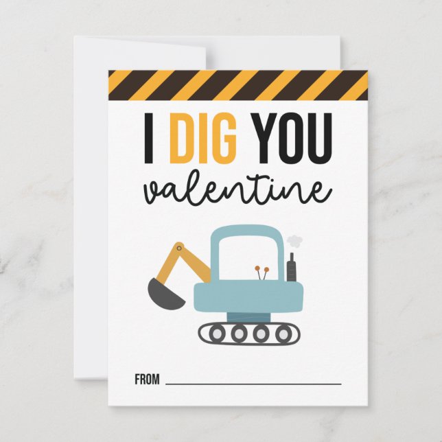 Jag Gräver dig att bygga Valentine Card Tack Kort (Framsida)