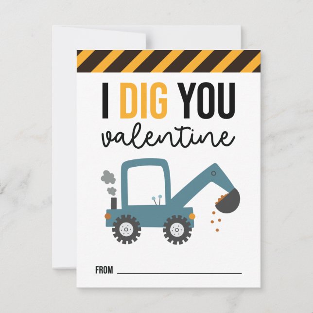 Jag Gräver dig att bygga Valentine Card Tack Kort (Framsida)