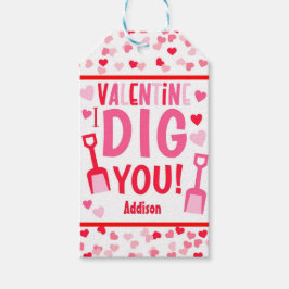 Jag Gräver dig Shovel Valentine School Gift Classi Presentetikett