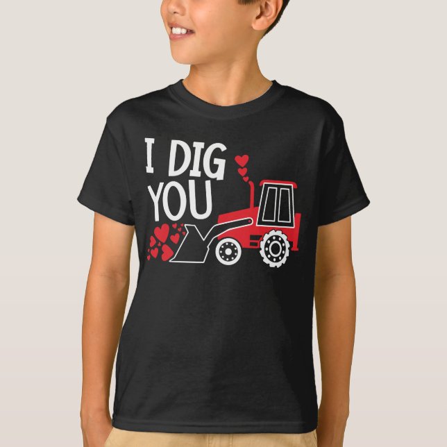 Jag Gräver dina traktorhjärtan T Shirt (Framsida)