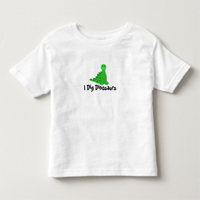 Jag Gräver dinosaurier T-shirt (Framsida)