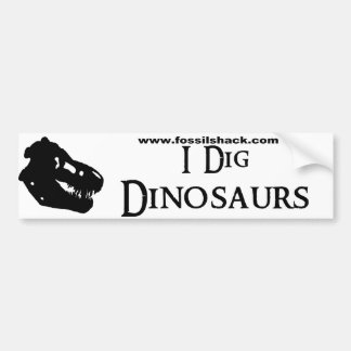 Jag gräver Dinosaursvitbildekalet Bildekal