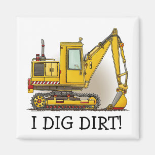 Jag Gräver Dirt Digger Shovel Magnet