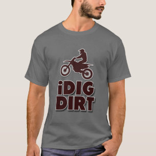 Jag Gräver Dirt Funny Motocross Dirt Bike i Brown T Shirt