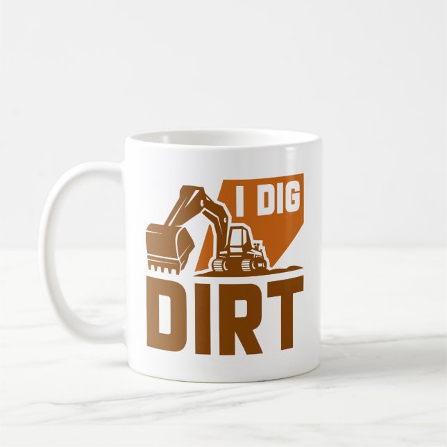 Jag Gräver Dirt Kaffemugg (Vänster)