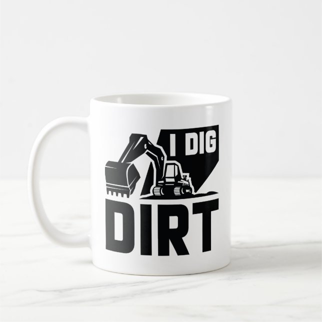 Jag Gräver Dirt Kaffemugg (Vänster)