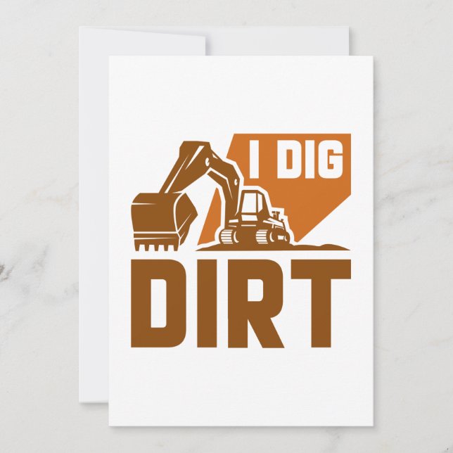 Jag Gräver Dirt Tack Kort (Framsida)