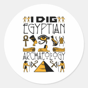 Jag Gräver egyptisk arkeologi Ancient Egypten Älsk Runt Klistermärke