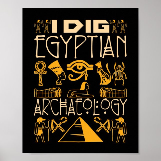 Jag Gräver egyptisk arkeologi Poster (Framsidan)