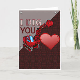 Jag gräver er valentins dagschavator kort