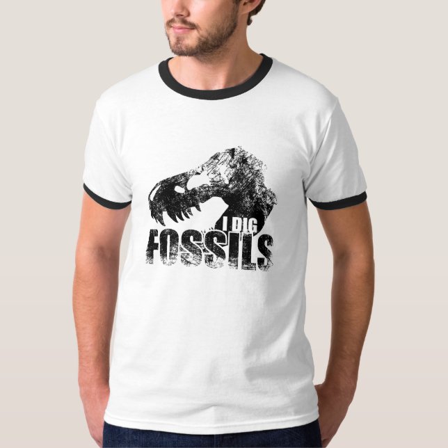 JAG GRÄVER FOSSIL T-Rex T-shirt (Framsida)