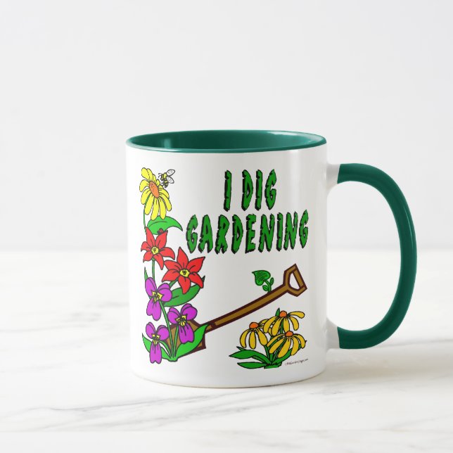 Jag Gräver  Gardener Slogan Mugg (Höger)