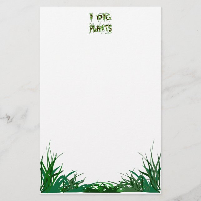 Jag Gräver Gardener Slogan Stationery Brevpapper (Framsida)