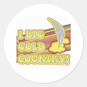 Jag Gräver Guld Land Runt Klistermärke