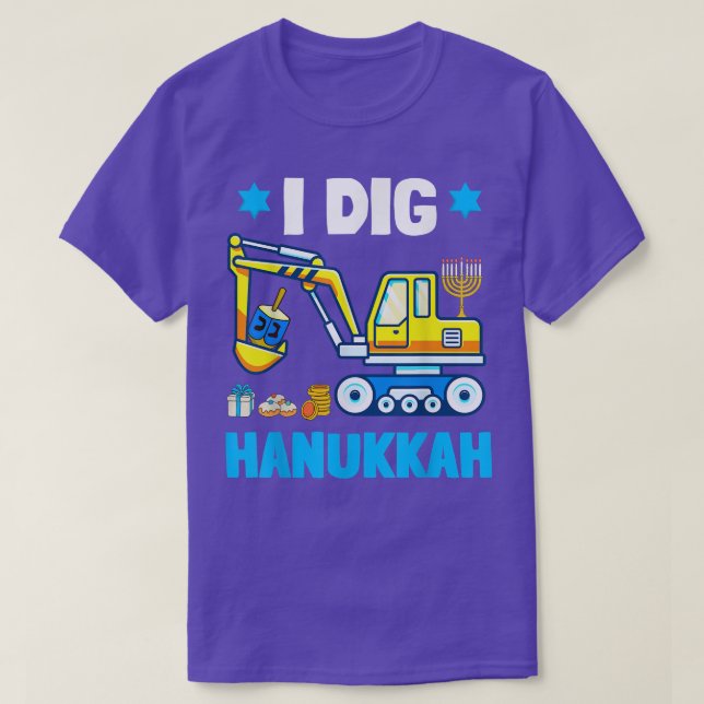 Jag Gräver Hanukkah Excavator Construction Småbarn T Shirt (Design framsida)