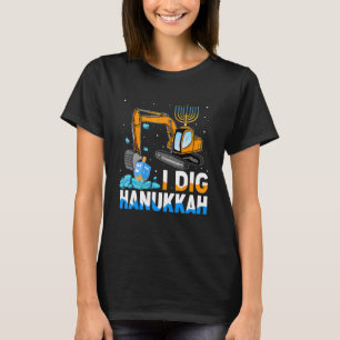 Jag Gräver Hanukkah Excavator Construction Småbarn T Shirt
