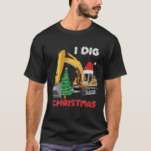 Jag Gräver julbackhotorn med jultre T Shirt