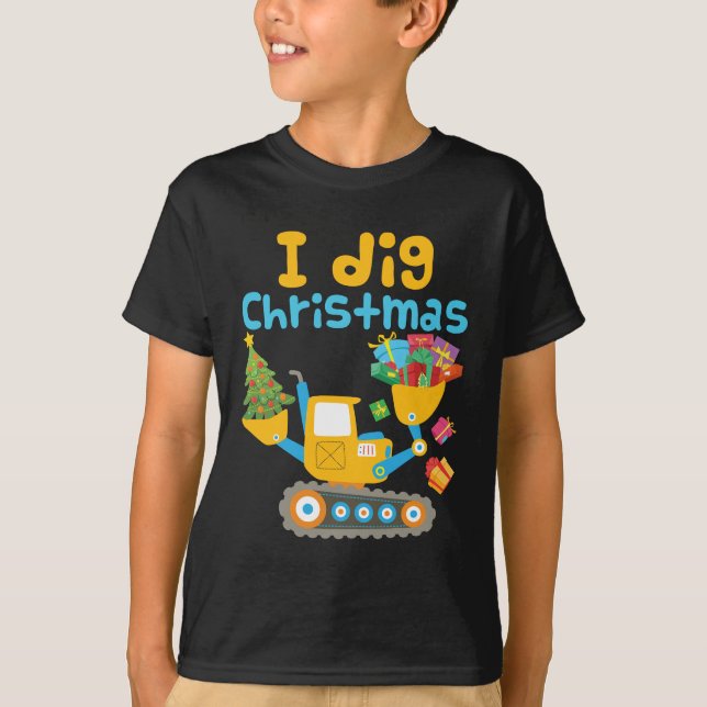 Jag Gräver julgrumlare Julafton T Shirt (Framsida)