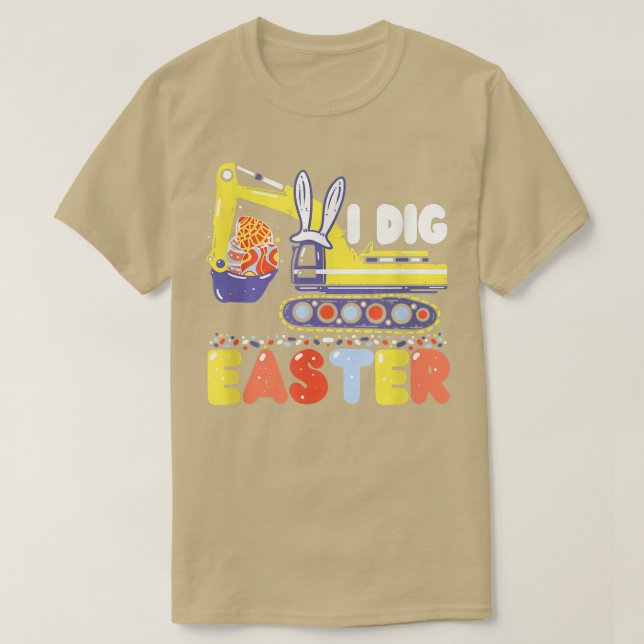 Jag Gräver Påsk Digger Cute Bunny Ecavator Boys Ki T Shirt (Design framsida)