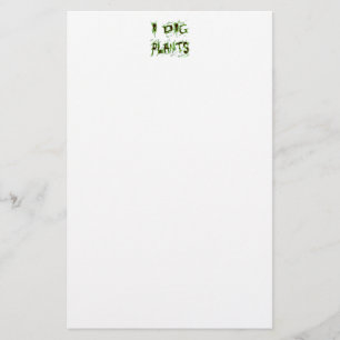 Jag Gräver Plants Gardener Slogan Brevpapper