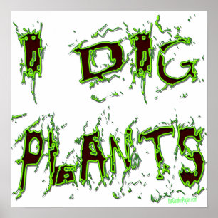 Jag Gräver Plants Gardener Slogan Poster