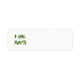 Jag Gräver Plants Gardener Slogan Returadress Etikett