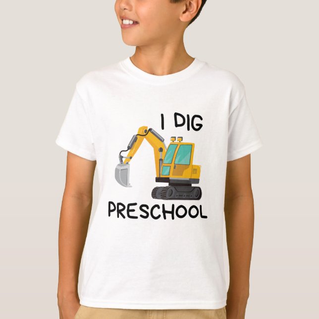 Jag Gräver Preschool T Shirt (Framsida)