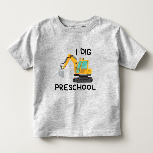 Jag Gräver Preschool T Shirt (Framsida)