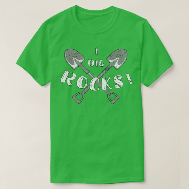 Jag Gräver Sten Sten Hound Geology Nature Gift T Shirt (Design framsida)