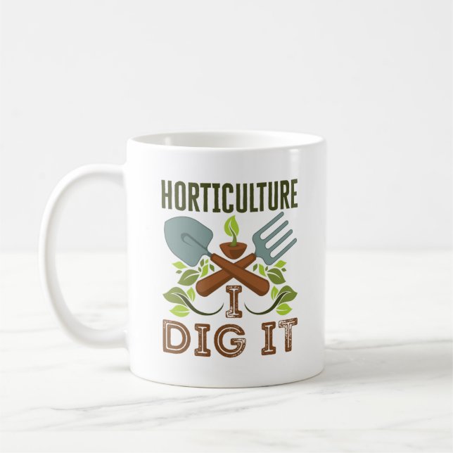 Jag Gräver trädgårdsodling Kaffemugg (Vänster)