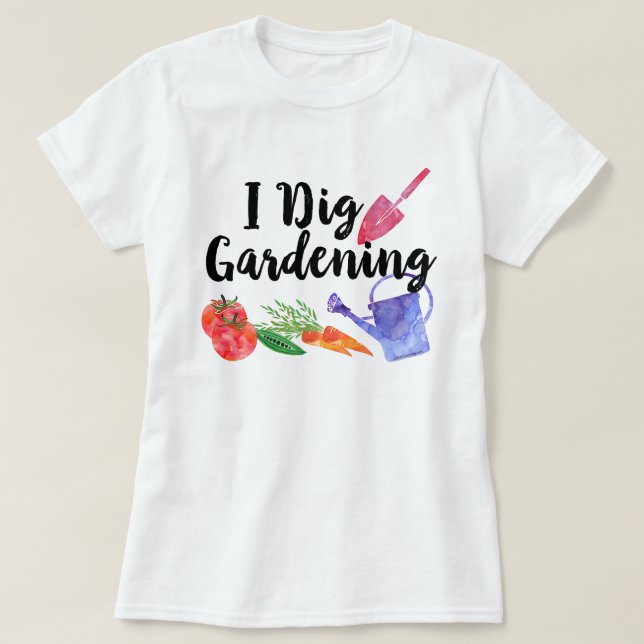 Jag Gräver  trädgårdsverket utomhus Tee (Design framsida)