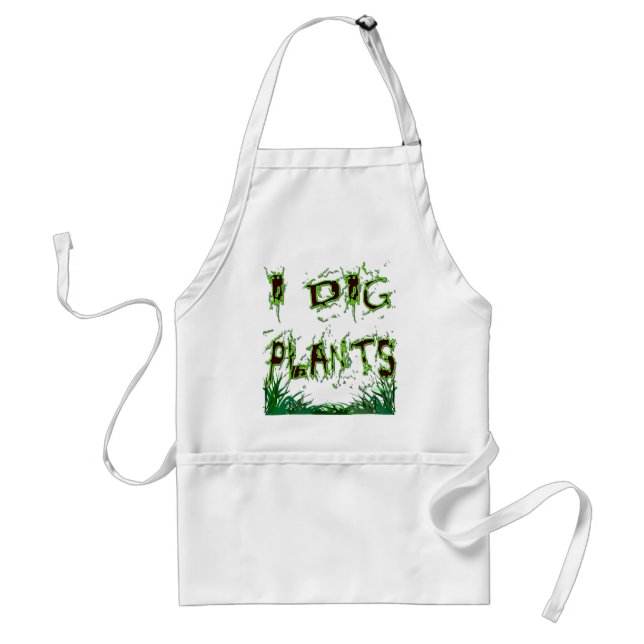 Jag Gräver växter Gardener Slogan Apron Förkläde (Framsidan)