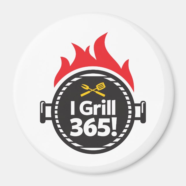 Jag Grill 365! Magnet (Framsidan)