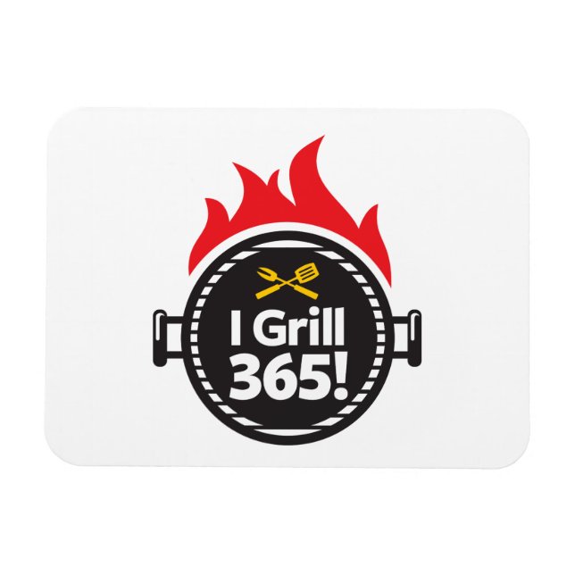 Jag Grill 365! Magnet (Horisontell)