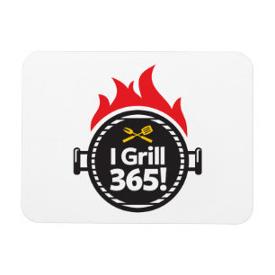 Jag grillar 365! magnet